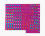 The Minimal Line Neon Purple 2.0 colorway featuring the full American Mahjong Tiles including blanks, jokers, dragons, flowers, dots, bams and cracks.