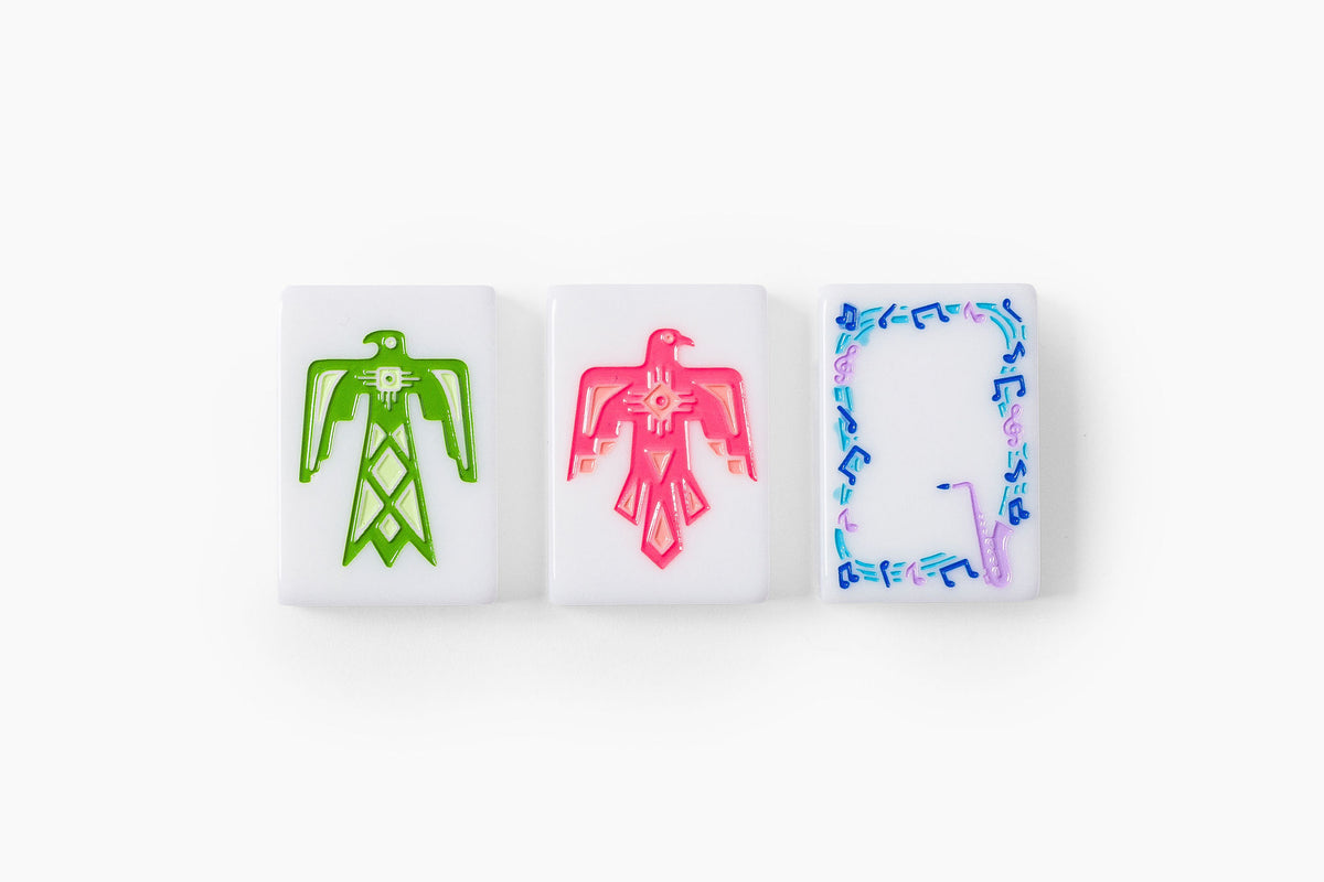 The Americana Line: Crisp White Mahjong Tiles