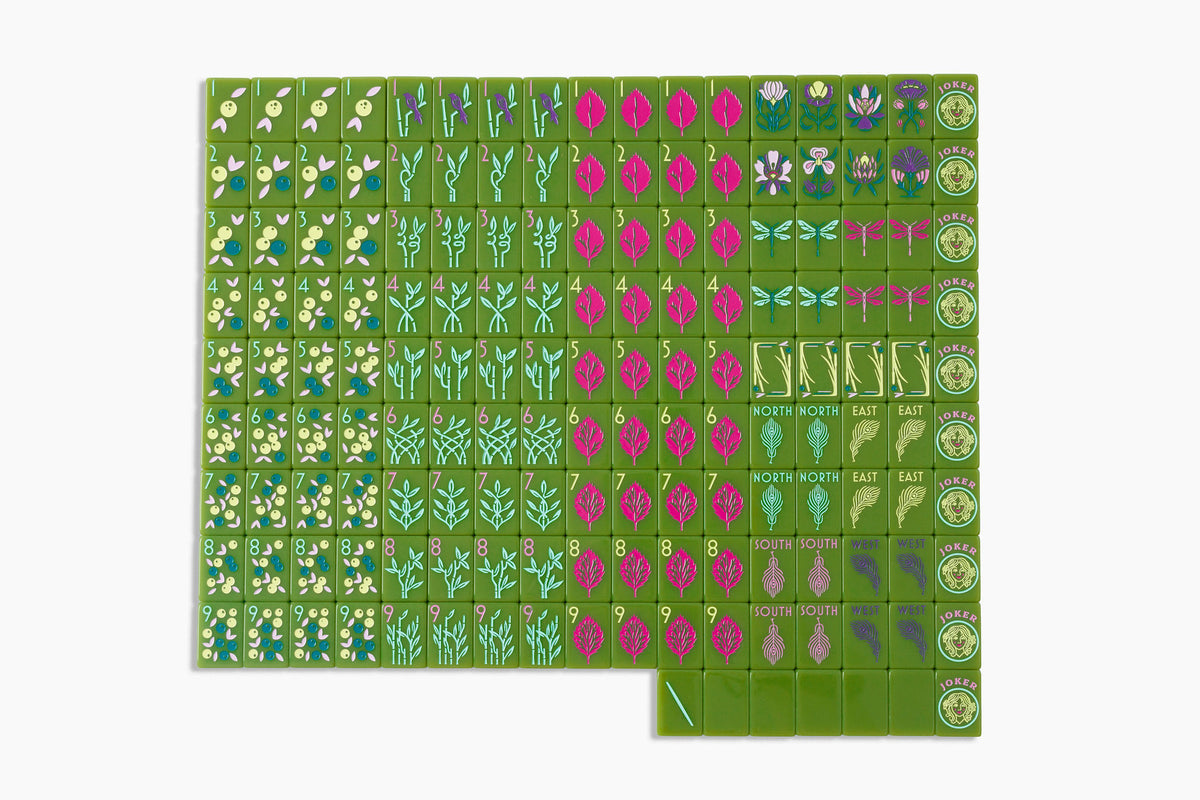The Botanical Line: Avocado Green Mahjong Tiles