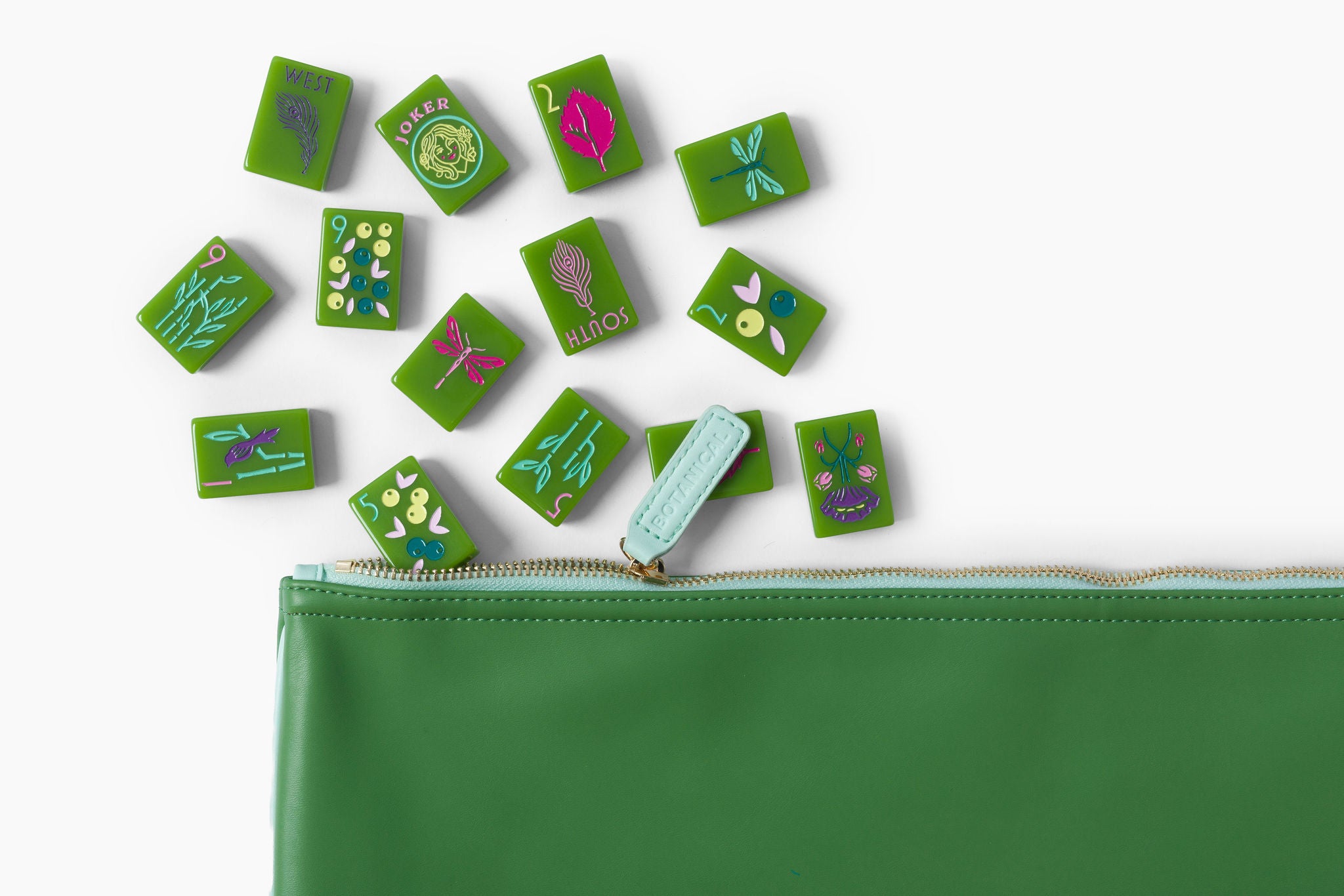 The Botanical Line Mahjong Tile Set Avocado Green Release The the-botanical-line-mahjong-tile-set-avocado-green-release-the
