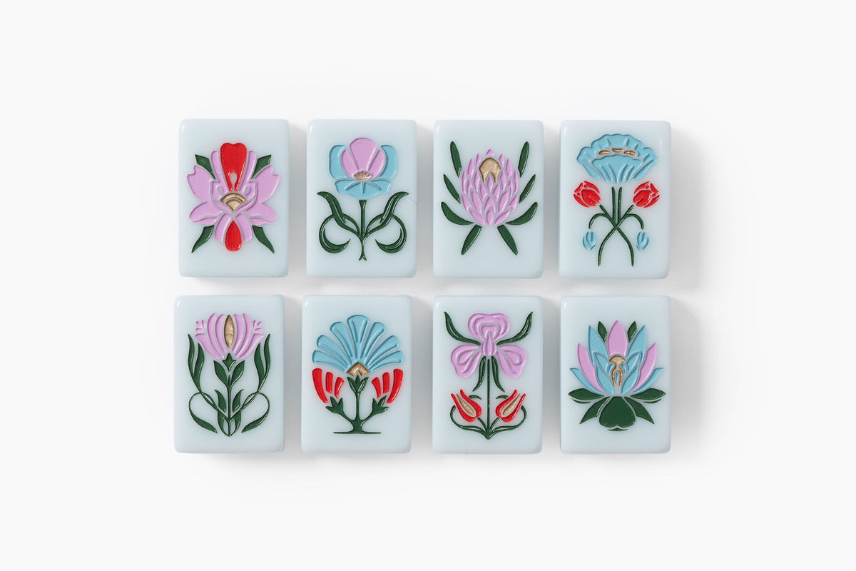 The Botanical Line: AERIN Soft Blue Mahjong Collection