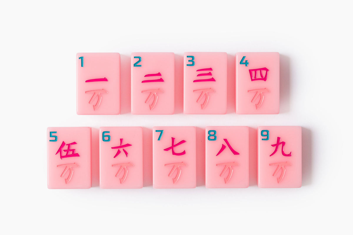 The Classic Line: Petal Pink Mahjong Tiles
