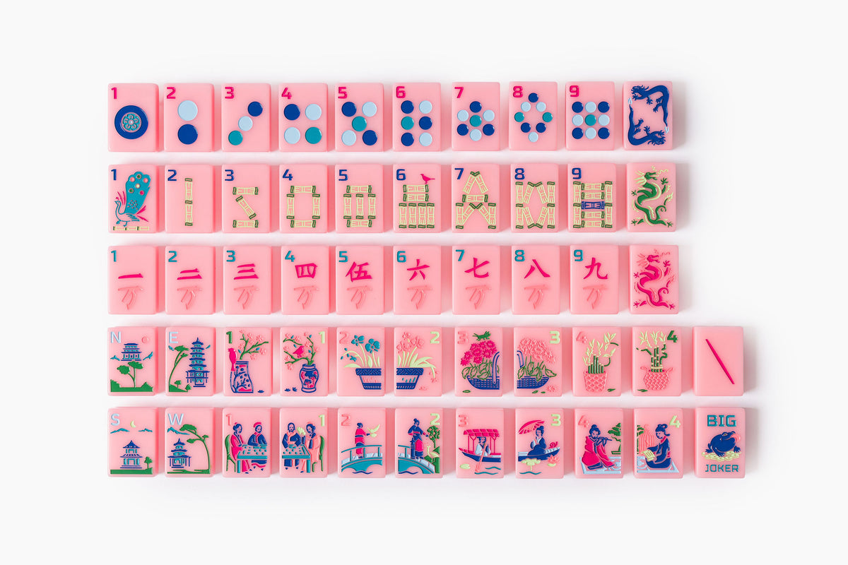 The Classic Line: Petal Pink Mahjong Tiles