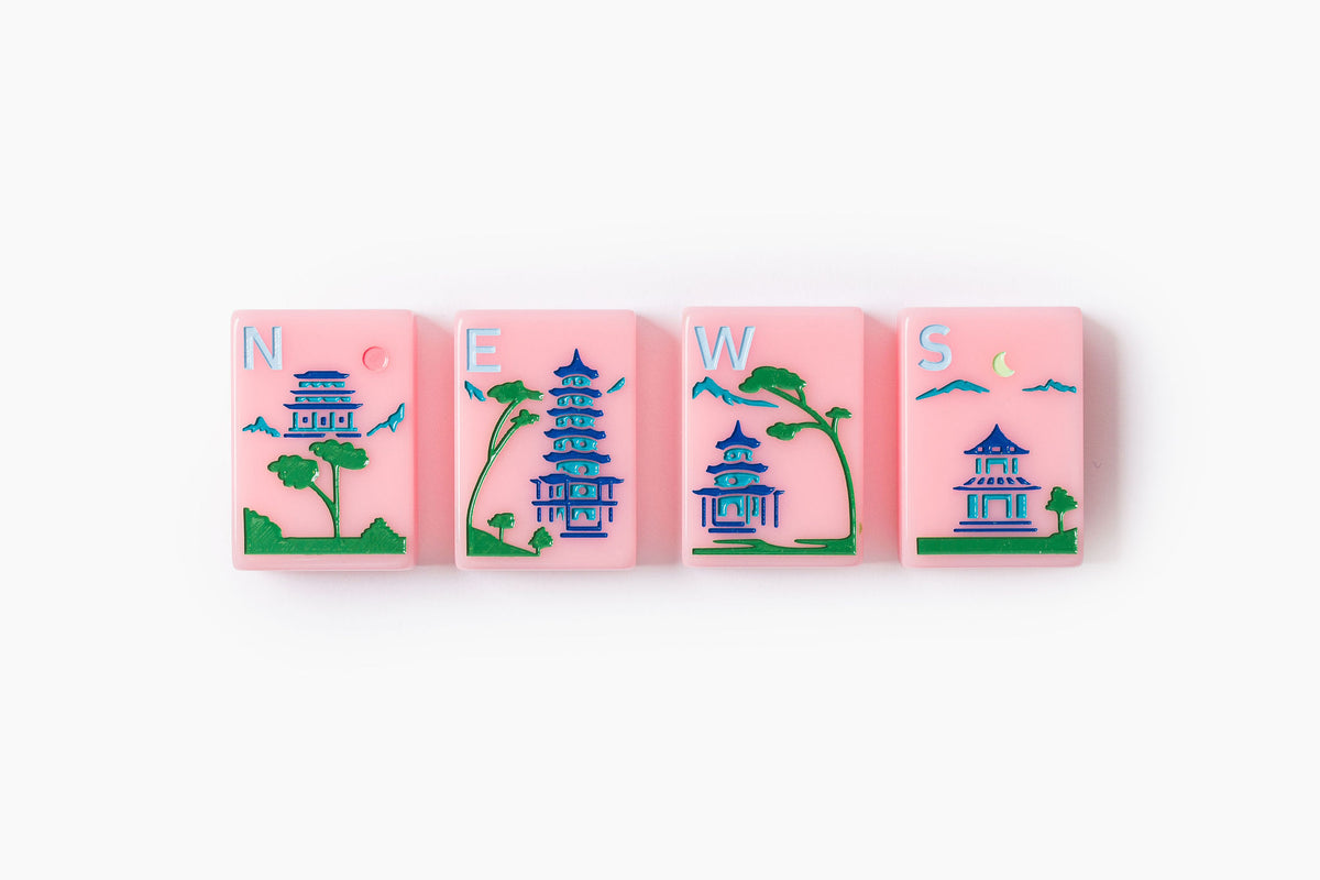 The Classic Line: Petal Pink Mahjong Tiles