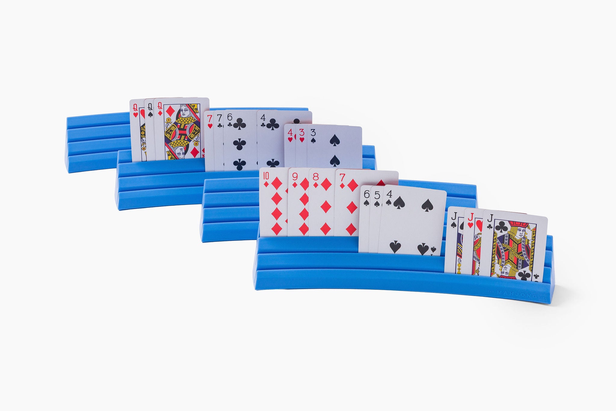 Route Card Rack Stackable Plastic Playing Card Racks - Set of 4 with drawstring bag ...
