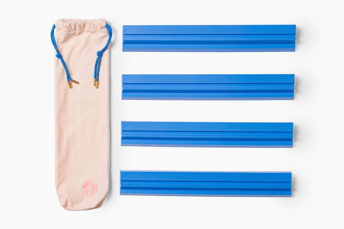 Stackable Plastic Mahjong Rack and Pusher: Set of 4 with drawstring bag