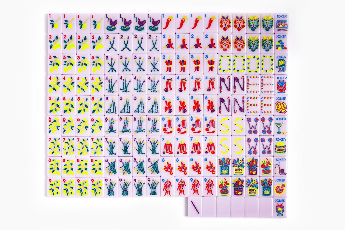 The Foodie Line: Lilac Mahjong Tiles