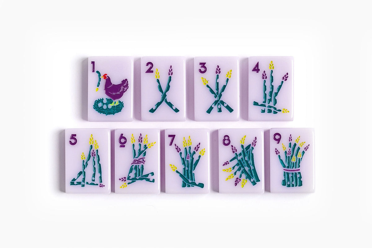 The Foodie Line: Lilac Mahjong Tiles