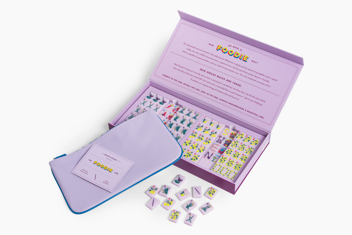 The Foodie Line: Lilac Mahjong Tiles