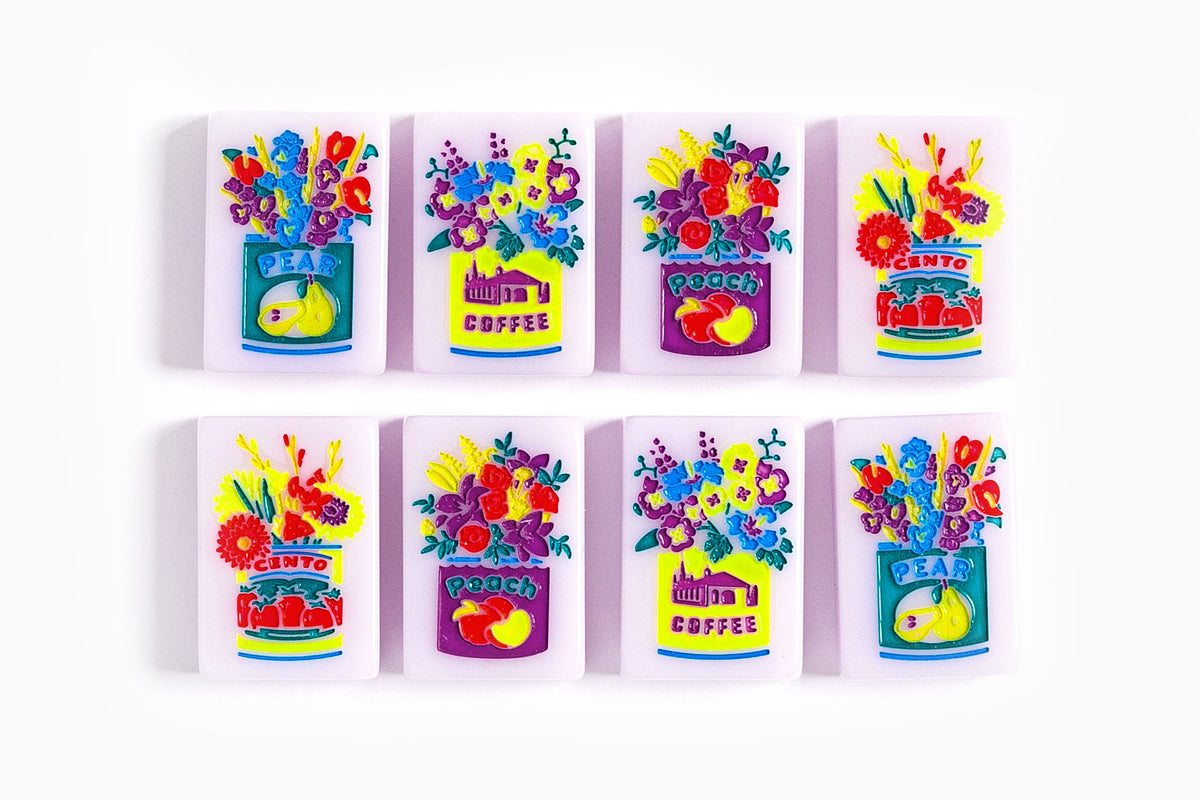 The Foodie Line: Lilac Mahjong Tiles
