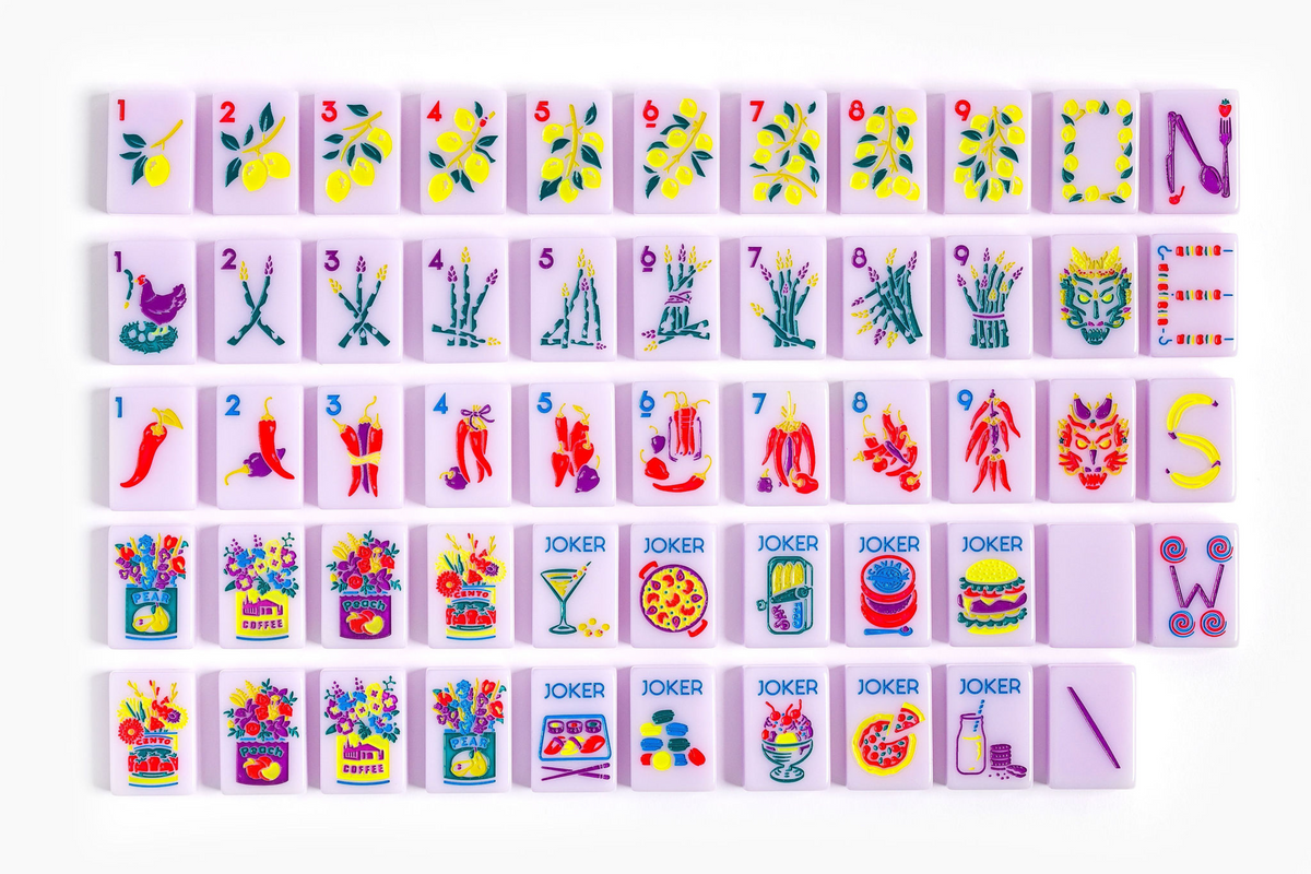 The Foodie Line Lilac Mahjong Tiles The Mahjong Line the-foodie-line-lilac-mahjong-tiles-the-mahjong-line
