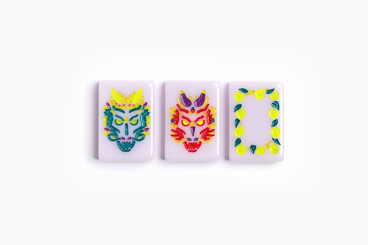 The Foodie Line: Lilac Mahjong Tiles