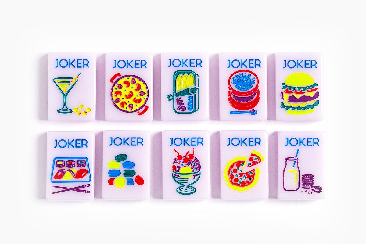The Foodie Line: Lilac Mahjong Tiles