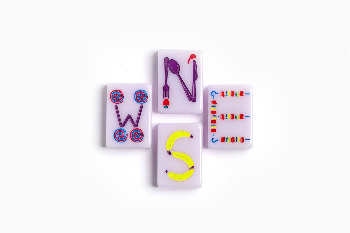 The Foodie Line: Lilac Mahjong Tiles