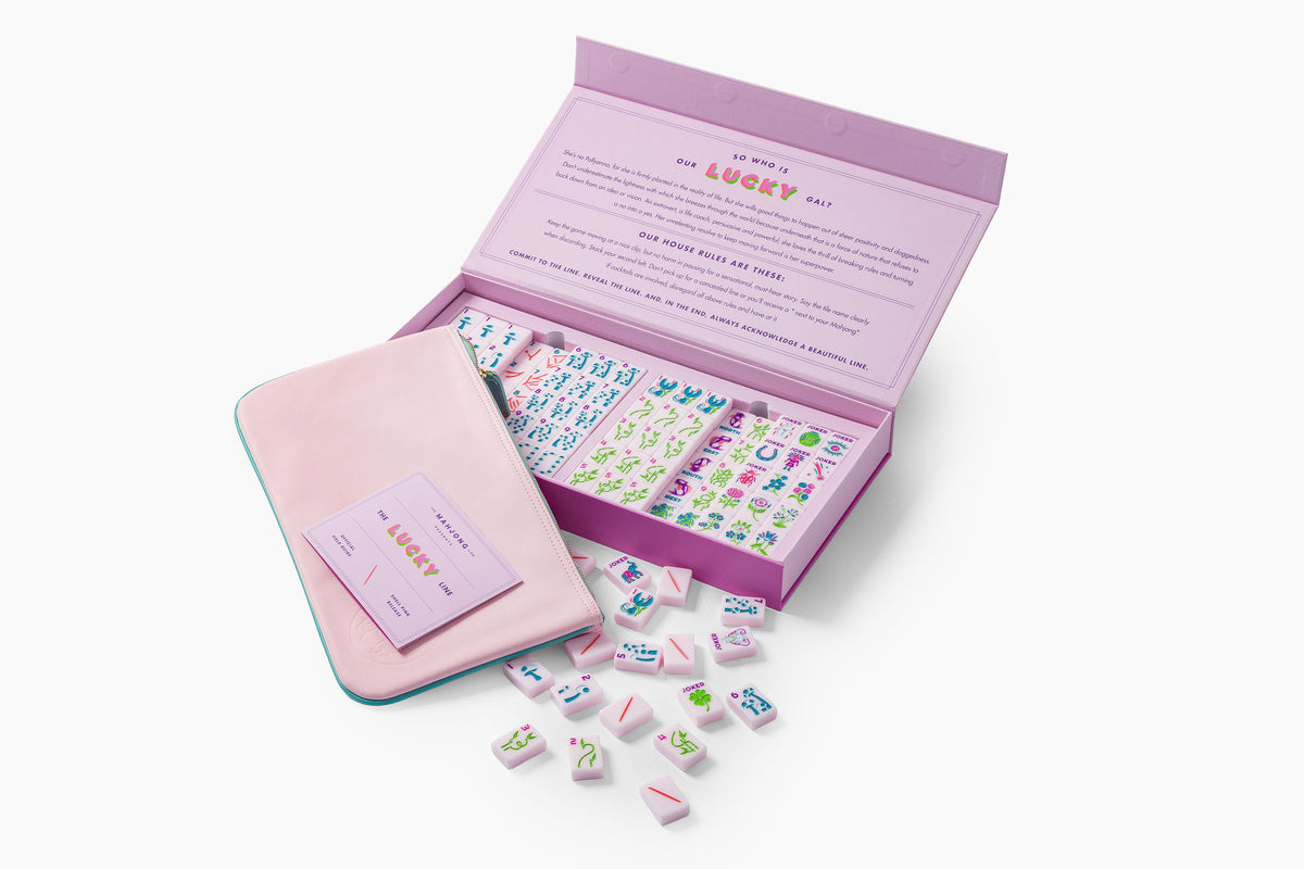 The Lucky Line: Shell Pink Mahjong Tiles