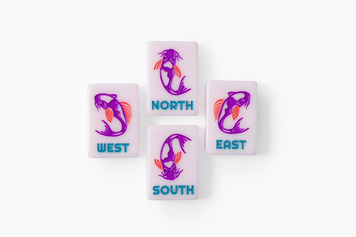 The Lucky Line: Shell Pink Mahjong Tiles