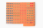 The Minimal Line: Barney Orange Mahjong Tiles