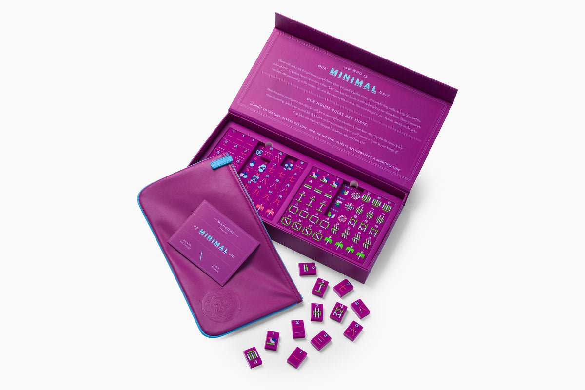 The Minimal Line: Plum Mahjong Tiles