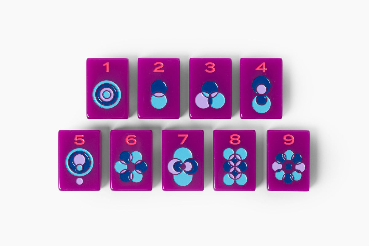 The Minimal Line: Plum Mahjong Tiles