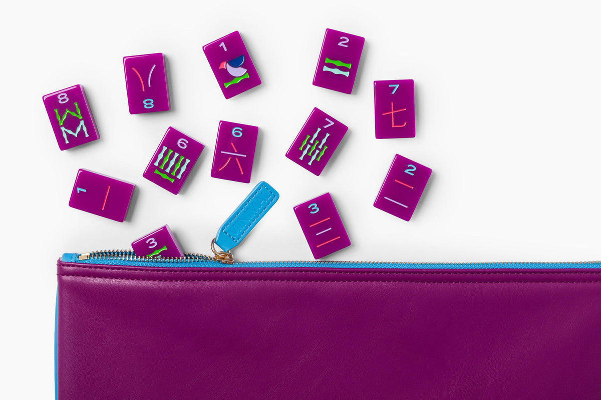 The Minimal Line: Plum Mahjong Tiles