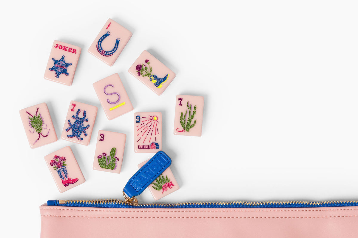 The Ranch Line: Dusty Rose Mahjong Tiles