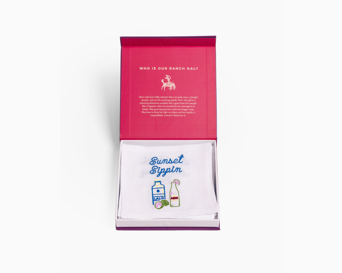 Ranch Line - Linen Cocktail Napkins