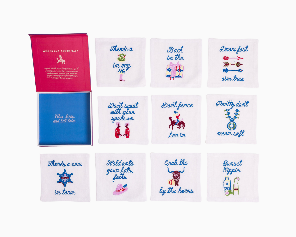 Ranch Line - Linen Cocktail Napkins