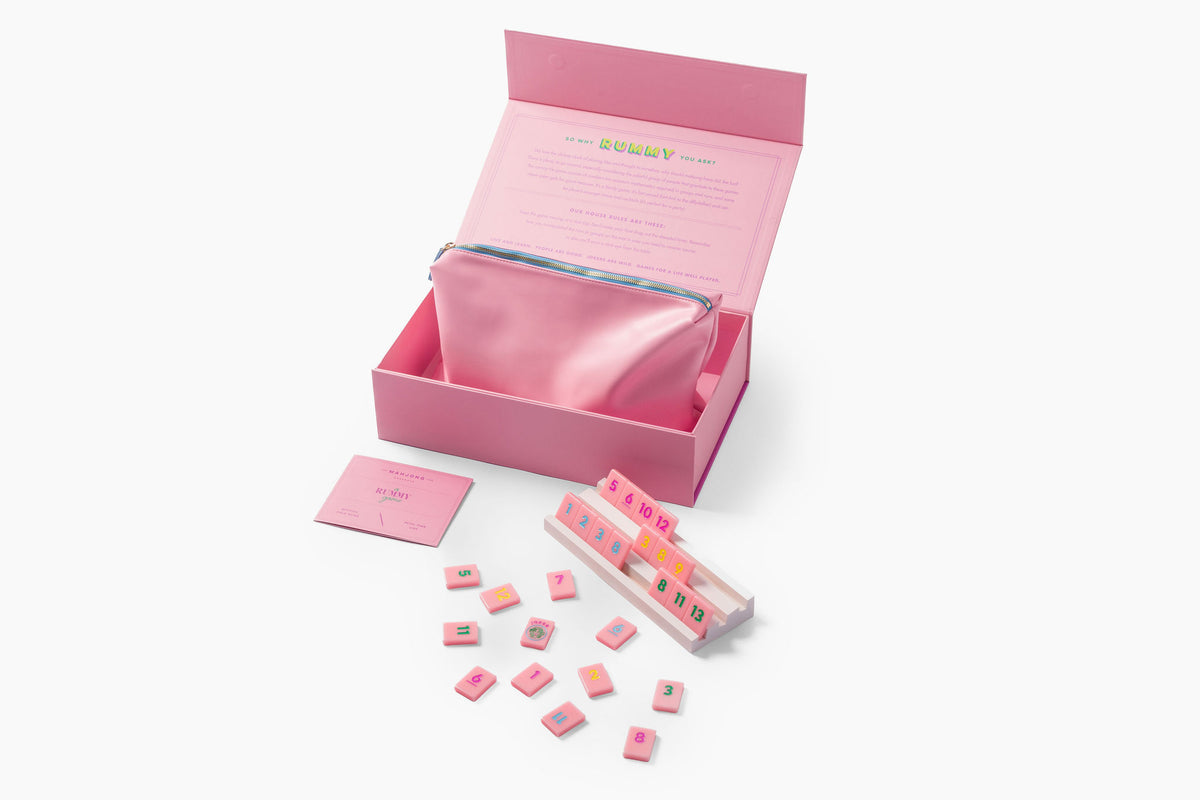 Rummy Tile Set: Petal Pink