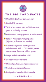 The Big Card 2026: American Mahjong Playing Card