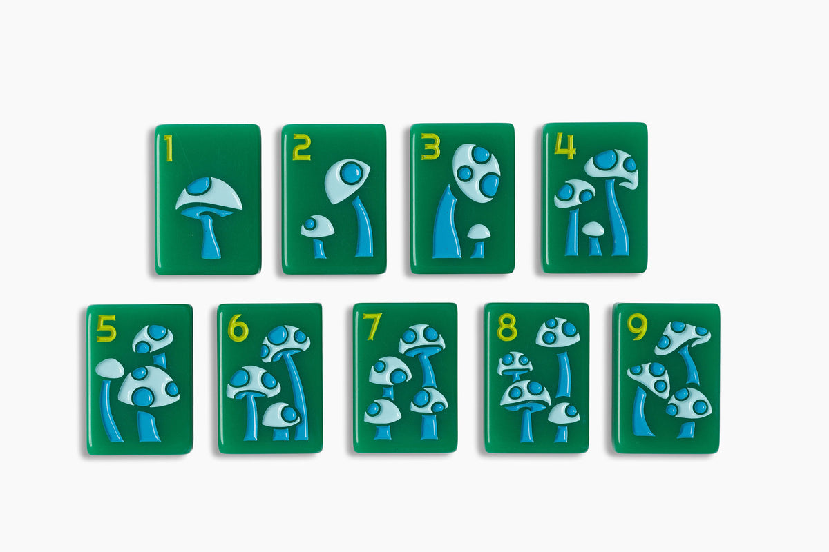 The Lucky Line: Jade Green 2.0 Mahjong Tiles