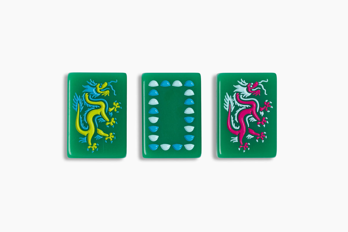 The Lucky Line: Jade Green 2.0 Mahjong Tiles