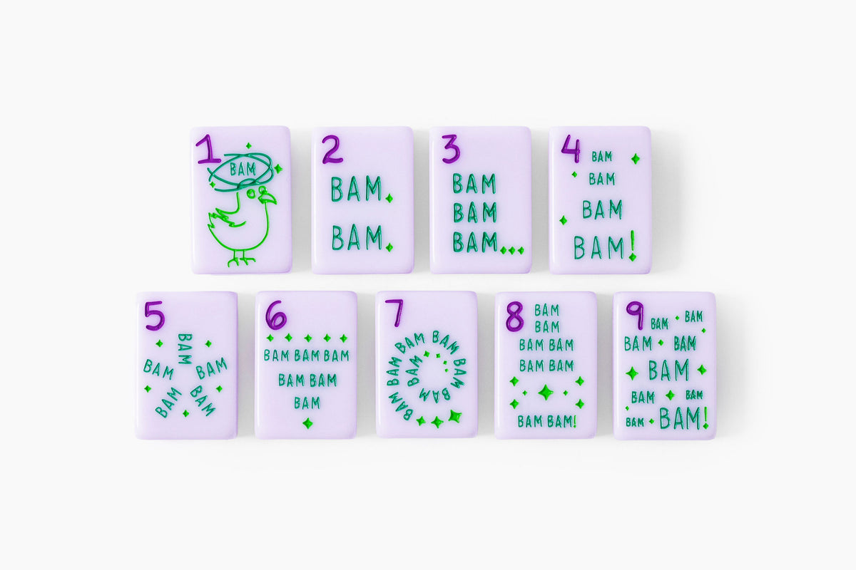 The Cheeky Line: Lilac Mahjong Tiles