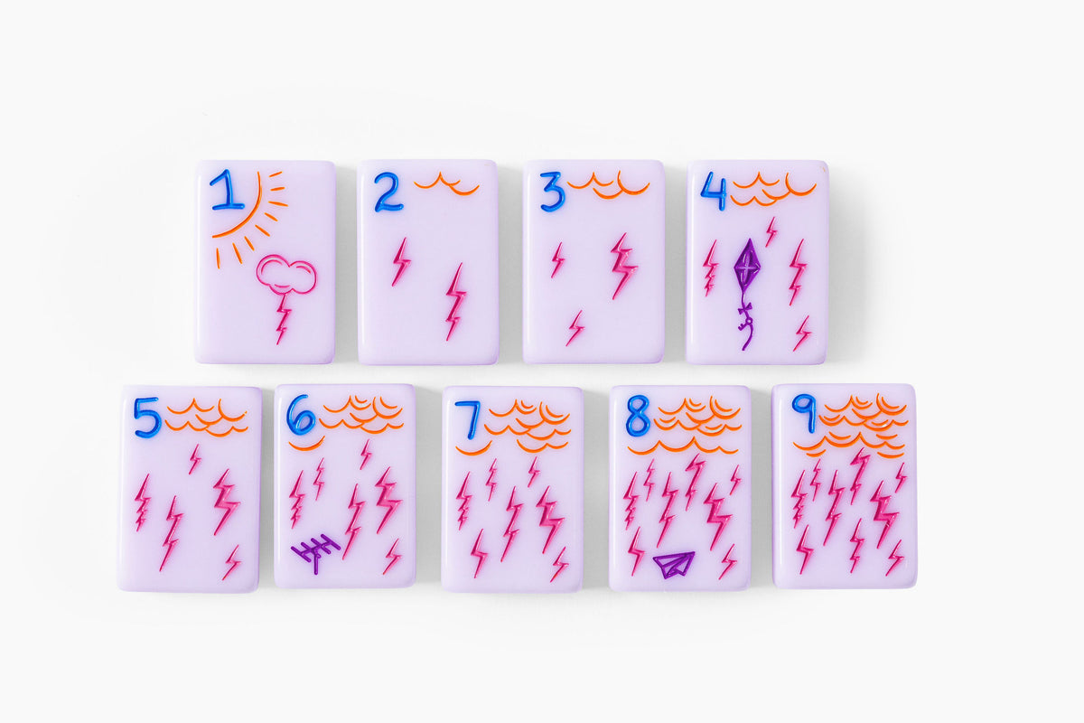 The Cheeky Line: Lilac Mahjong Tiles