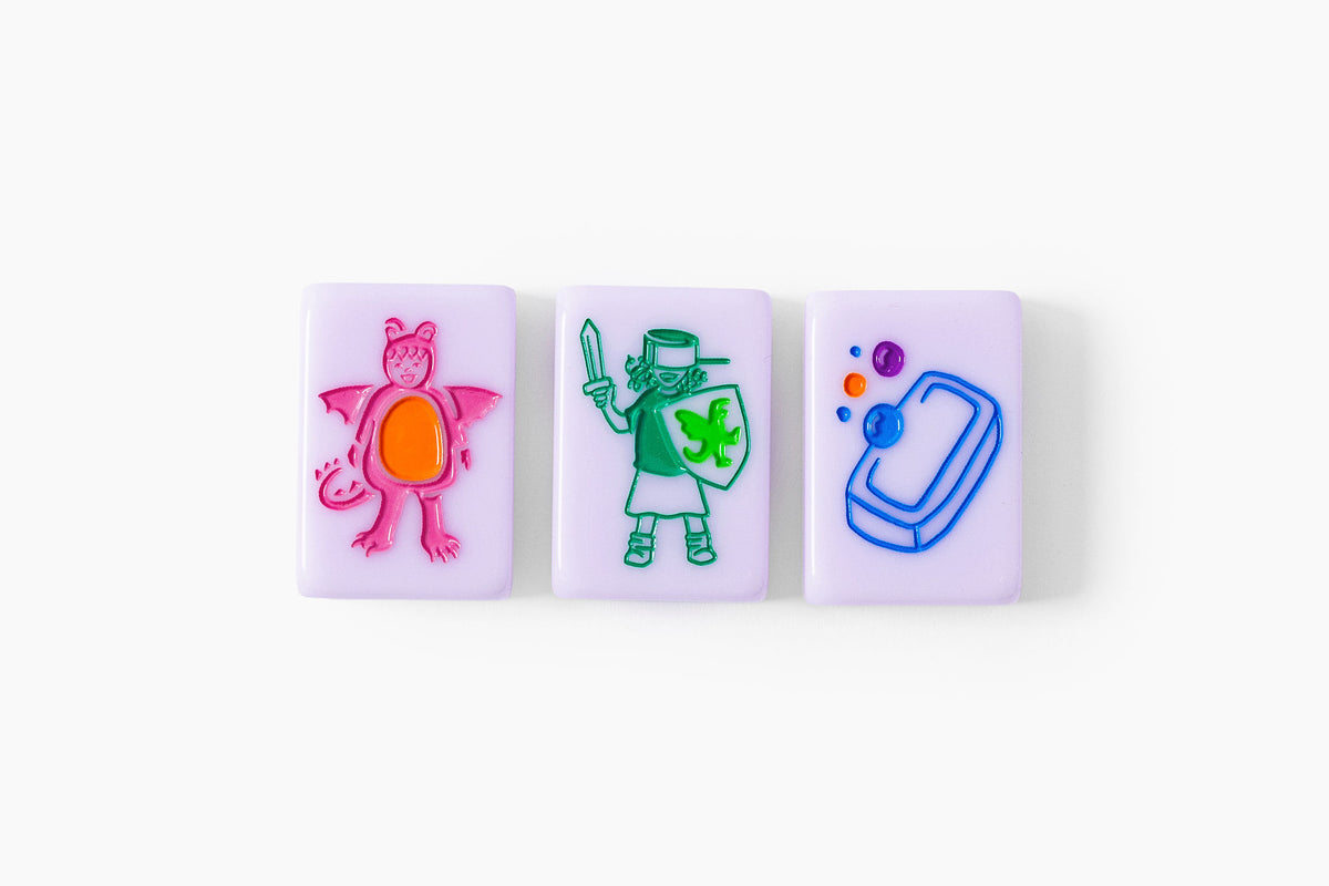 The Cheeky Line: Lilac Mahjong Tiles