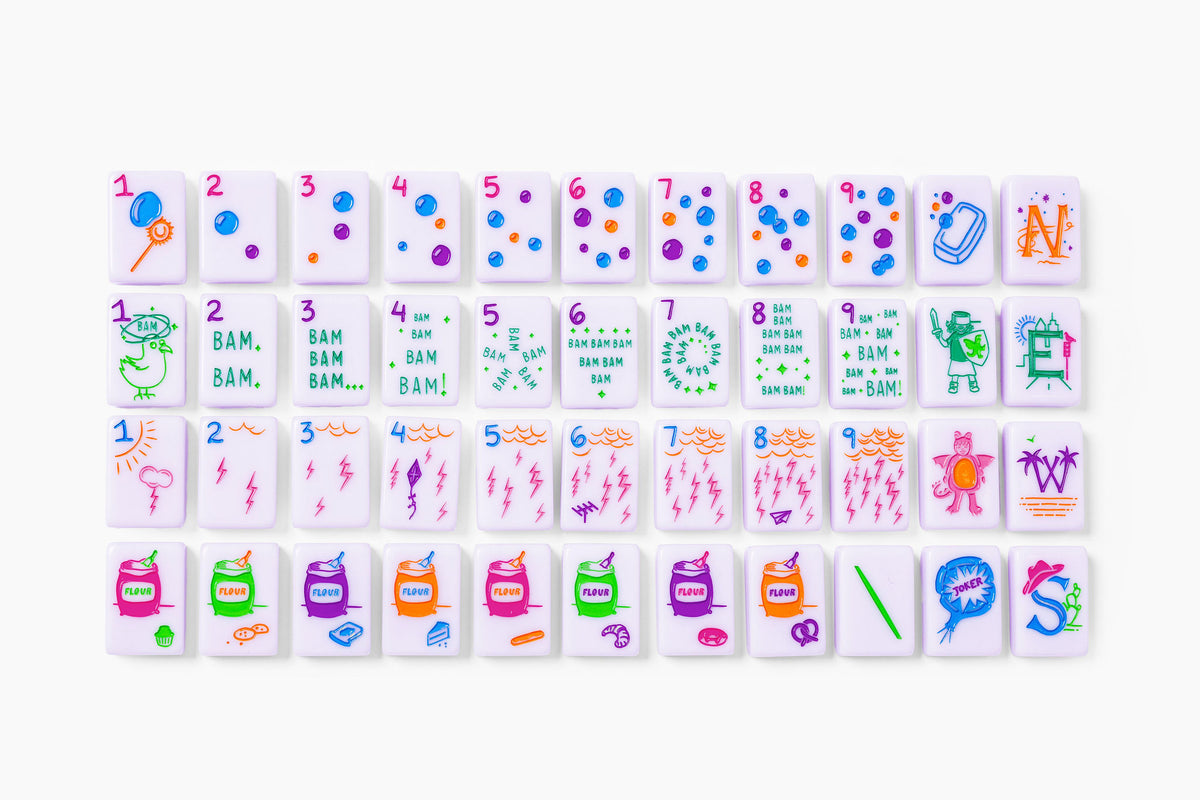 The Cheeky Line: Lilac Mahjong Tiles