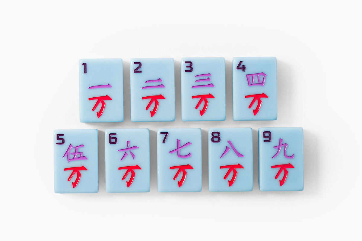 The Classic Line: Cornflower Blue Mahjong Tiles