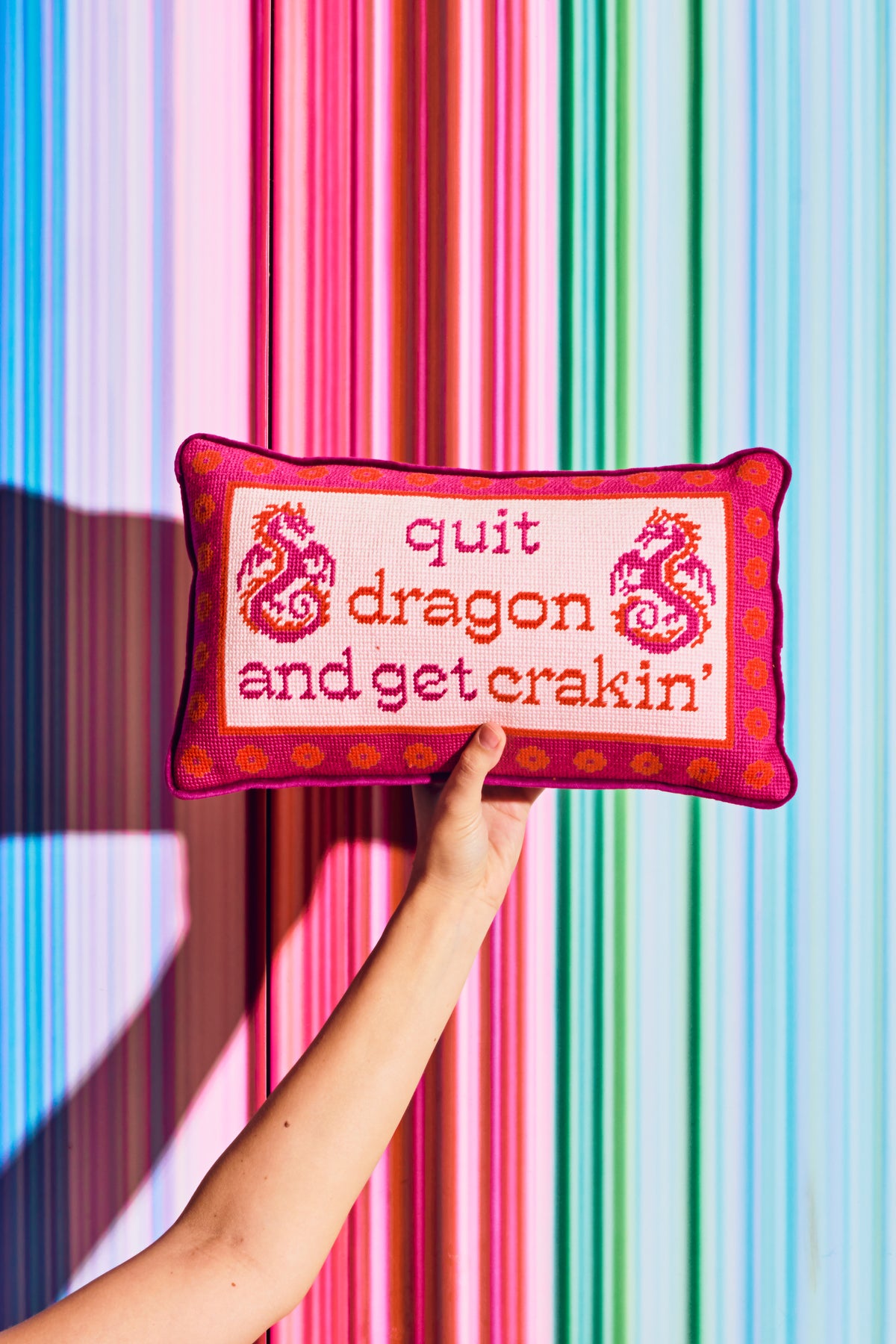 TML x Furbish Studio Pillow - Quit Dragon And Get Crackin'