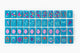 The Botanical Line: Deep Teal Mahjong Tiles