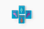 The Botanical Line: Deep Teal Mahjong Tiles
