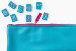 The Botanical Line: Deep Teal Mahjong Tiles