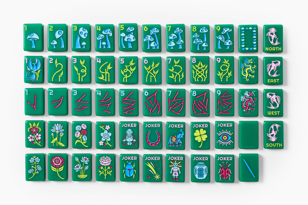 The Lucky Line: Jade Green 2.0 Mahjong Tiles