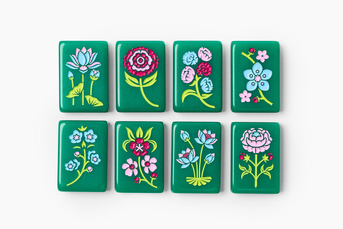 The Lucky Line: Jade Green 2.0 Mahjong Tiles