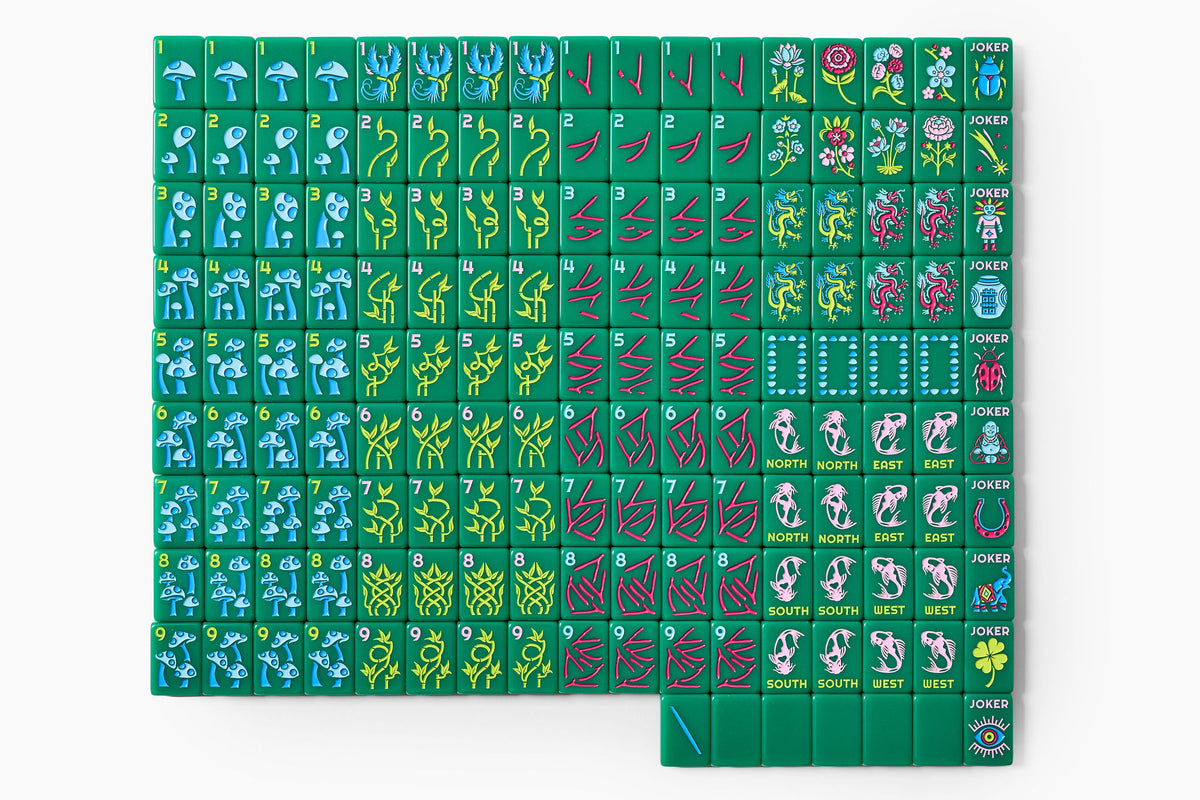 The Lucky Line: Jade Green 2.0 Mahjong Tiles