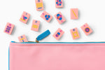 The Minimal Line: Petal Pink Mahjong Tiles