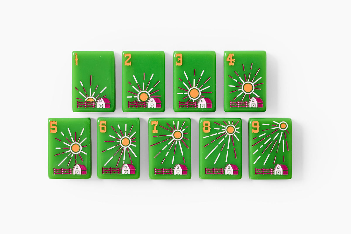 The Ranch Line: Avocado Green Ranch Mahjong Tiles