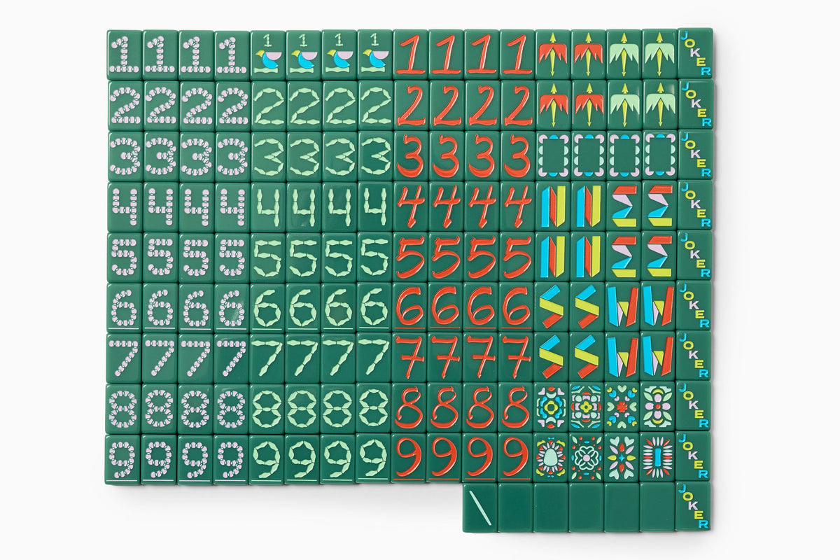 Travel Mahjong Set: Dusty Green