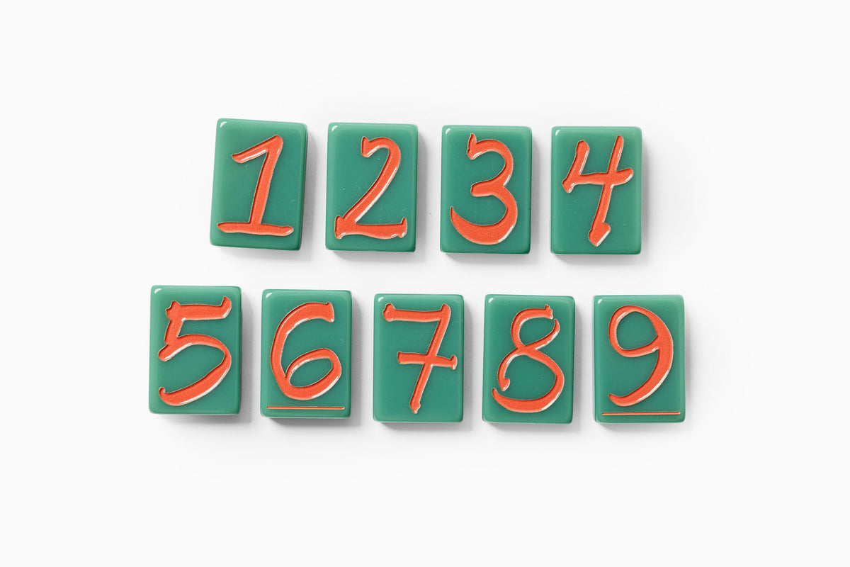 Travel Mahjong Set: Dusty Green