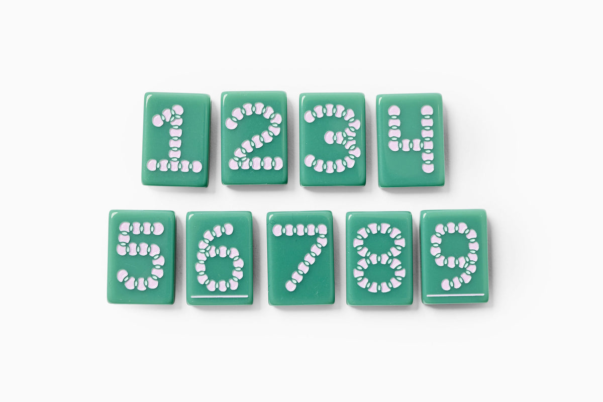 Travel Mahjong Set: Dusty Green