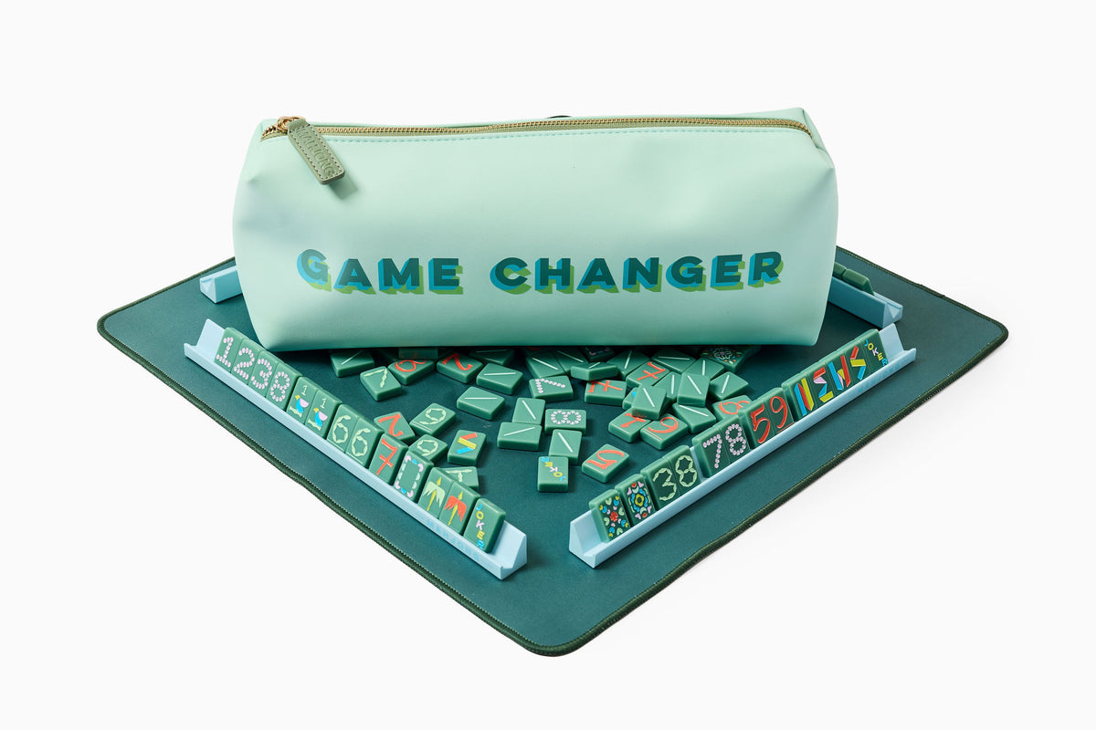 Travel Mahjong Set: Dusty Green