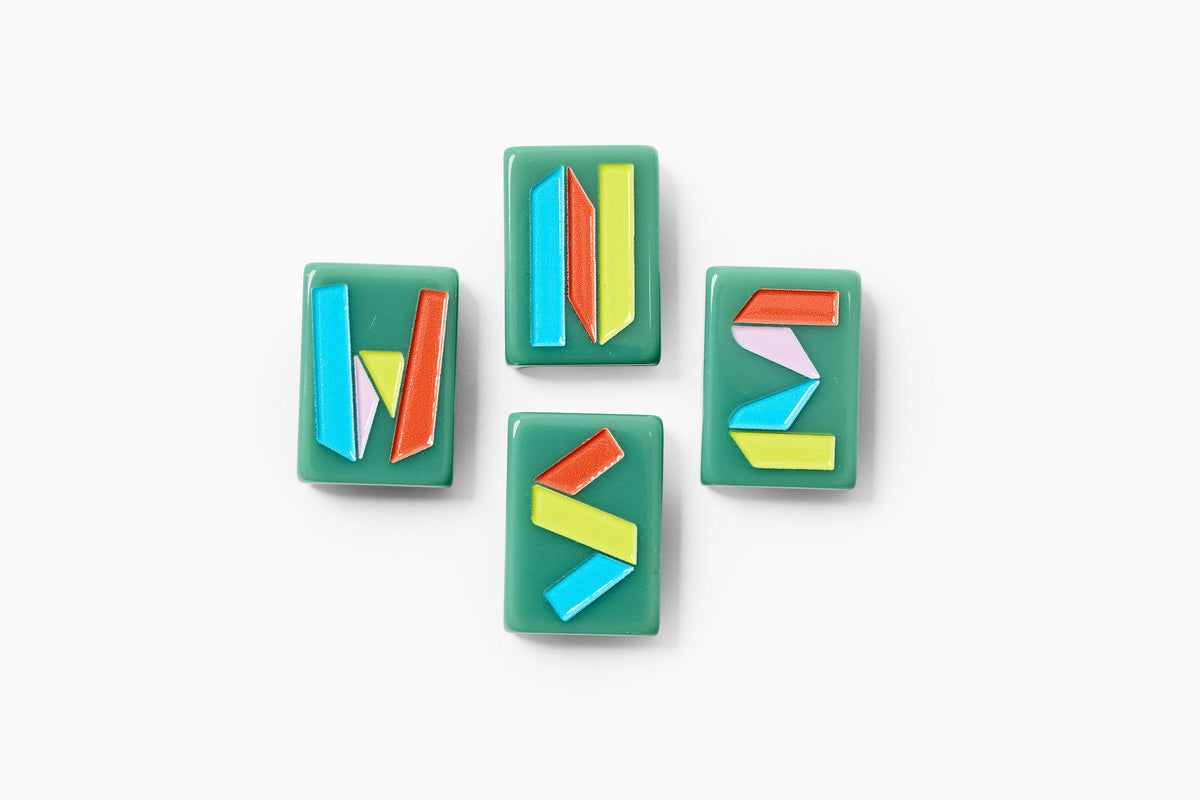 Travel Mahjong Set: Dusty Green